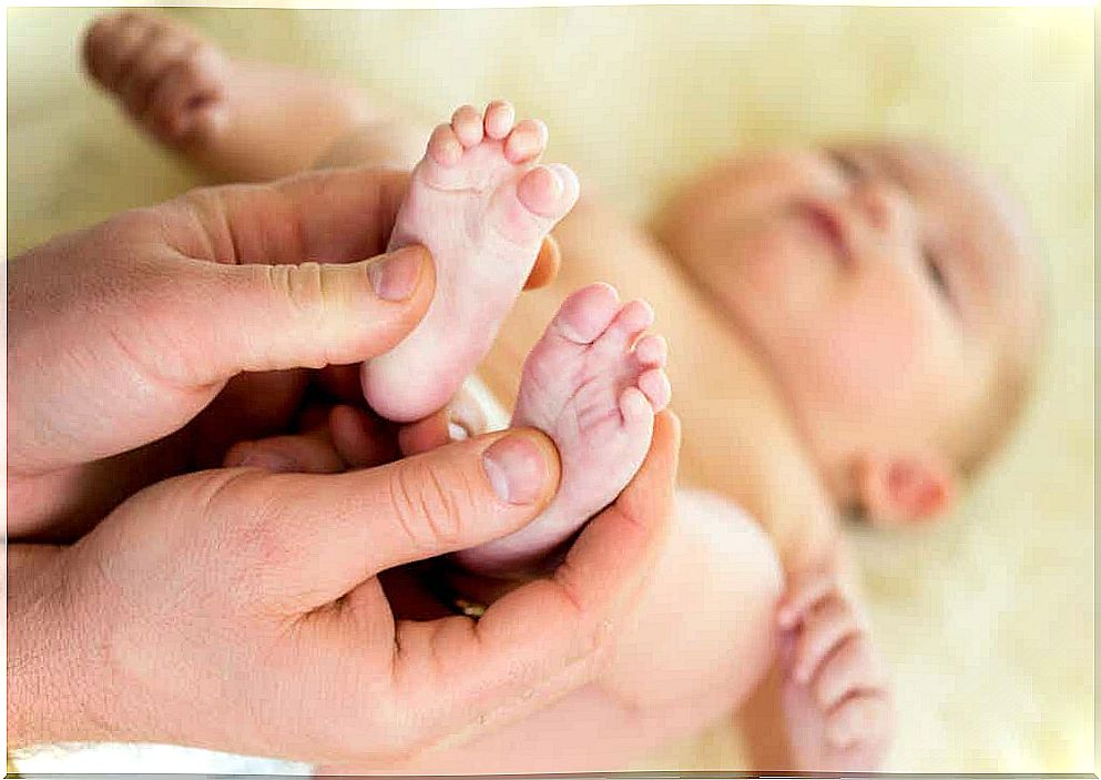 A baby's feet