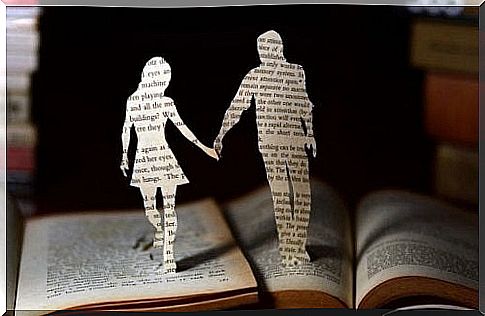 People cut out of a book