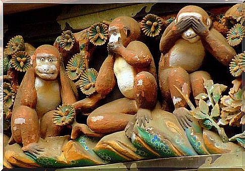 The Three Wise Monkeys of the Toshogu Shrine