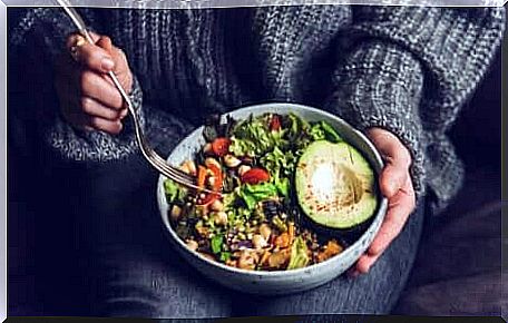 A salad in a bowl